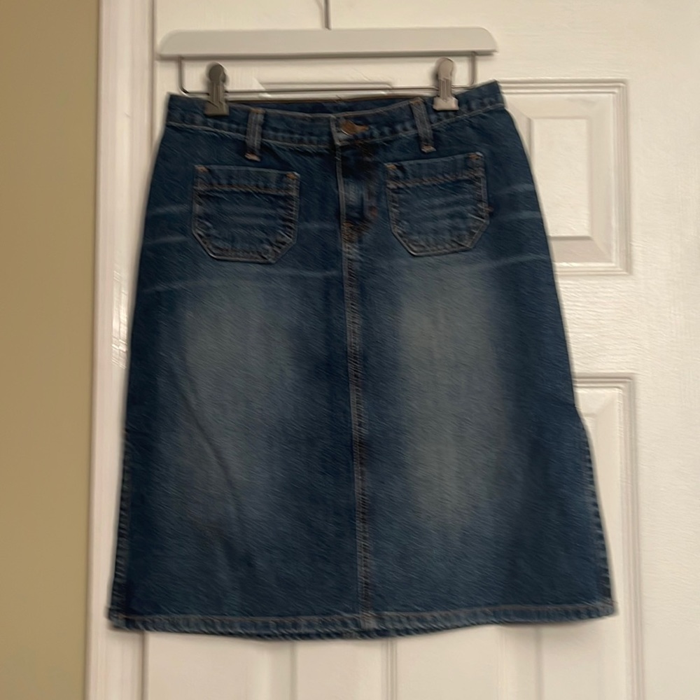 New AF Abercrombie & Fitch size 2 denim jean skirt Anthropologie $79